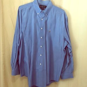 Ralph Lauren Long Sleeve Blue Oxford sz 17 1/2-36